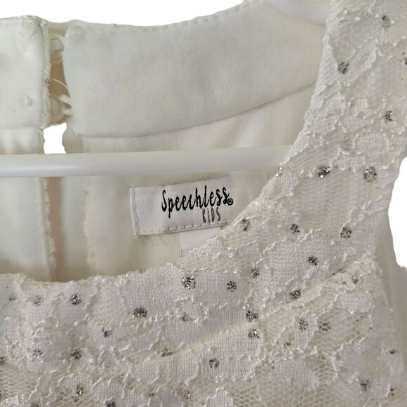 Speechless Lace to Tulle High Low Dress Fit Flare girls size 10 Shimmer - Picture 5 of 10